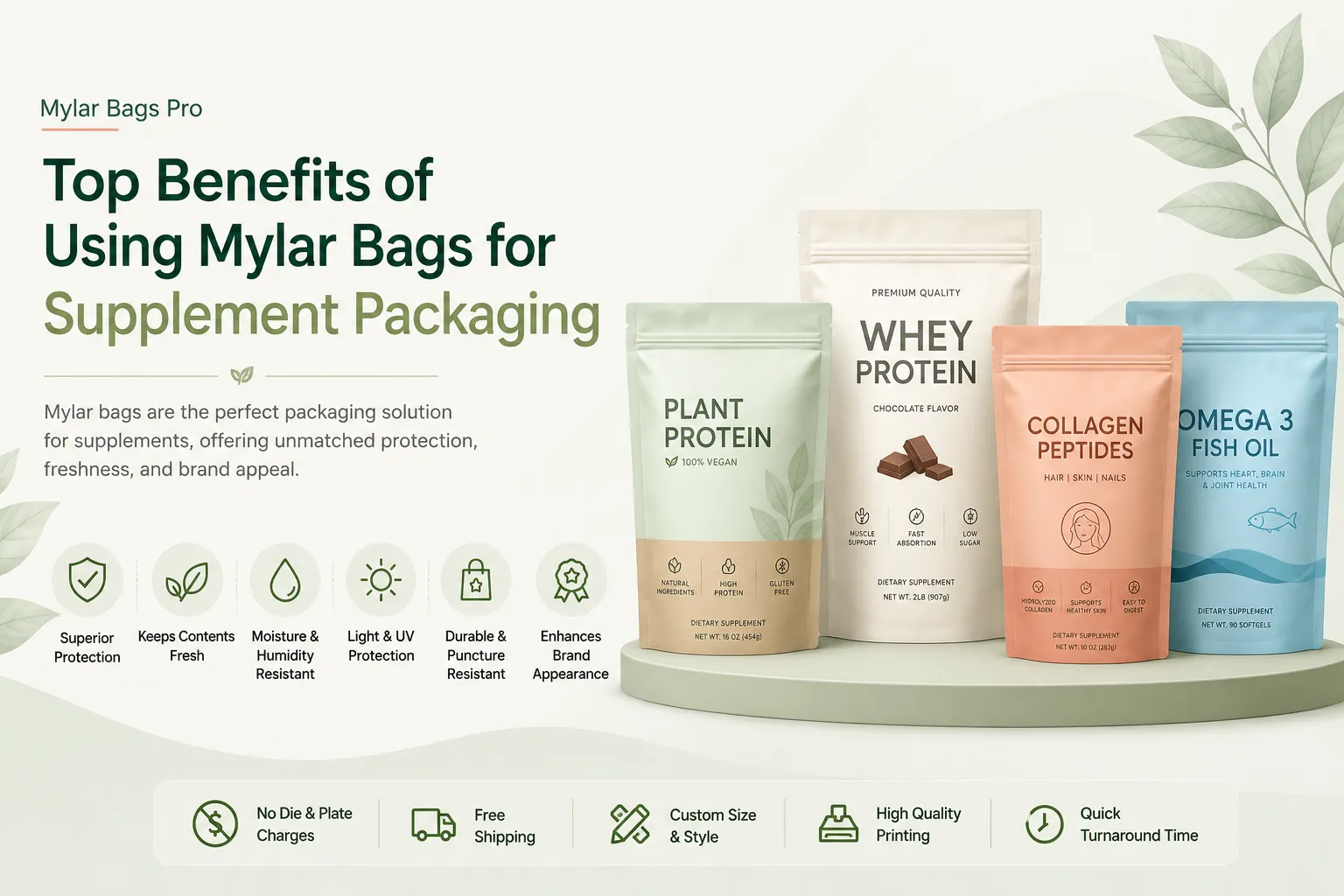 Top Benefits of Using Mylar Bags for Supplement Packaging